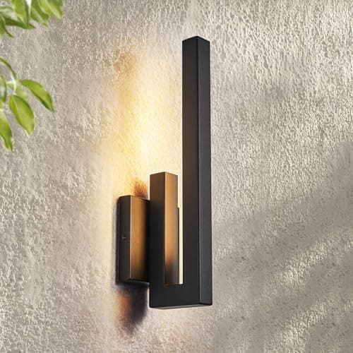 Tarentlight 15" Ht Modern Minimalist Linear Outdoor Wall Light,3000K 13W Integrated LED,Textured Black Anti-Rust Metal,Wet Rated for Exterior House, Porch & Patio,Garage,Yard Front Door,Garden. view 1