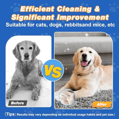 GIXSEGIE Pet Glove Wipes for Dogs and Cats, Deodorizing Cleaning Gloves, Hypoallergenic Coconut Oil Grooming Wipes, Individually Wrapped, for Pet Dry Cleaning, Daily Care and Travel, 9 Pcs view 6