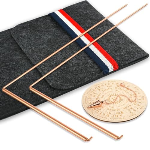99.9% Copper Dowsing Rod, Spiritual Exploration Divination Tools-2L Copper Divining Rod for Ghost Hunting Equipment Water Line Locating Witching Spirit - Set Upgrade — image 1