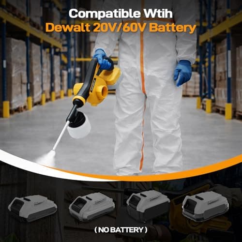 Electric Diatomaceous Earth Duster Compatible for DeWalt 20V/60V Battery, Garden Dust Applicator with 800mL Capacity｜Variable Speed, 3 in 1 Diatomaceous Earth Spray/Blower/Vacuum Cleaner (NO Battery) view 5