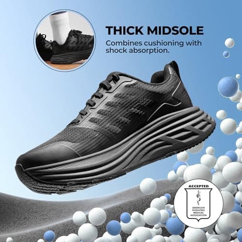 NORTIV 8 Women's Walking Shoes Cushion Running Tennis Shoes ActiveFloat Non-Slip Comfortable Breathable Workout Gym Sports Athletic Fashion Sneakers view 3