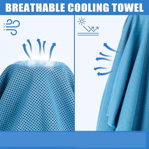 NUOYEE 4 Pack Cooling Towels Wrap for Neck Face,Ice Cold Towel Rags Quick Dry for Gym Fitness Yoga Tennis Cycling Running Hiking Workout Sweat(Multicolor-02) view 5