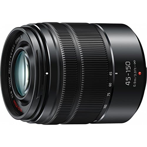 Panasonic LUMIX G VARIO 45-150mm F4.0-5.6 ASPH Mirrorless Camera Lens with Optical Stabilizer, Micro Four Thirds Mount, H-FS45150AK (USA Black)