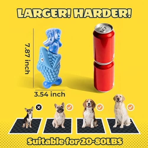 Kseroo Tough Dog Toys for Aggressive Chewers: 2 Pack Indestructible Dog Toys to Keep Them Busy, Tough Chew Toys for Large Dogs, Nylon & Rubber Dog Chew Bones, Squeaky Dog Toy for Large Breed view 2