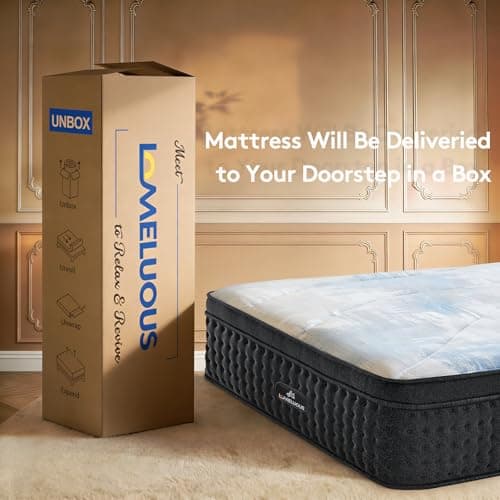 Lomeluous King Mattress, 14” King Size Mattress Hybrid with 4 Layers Premium Gel Memory Foam and Edge Support 7-Zone Pocket Springs, Motion Isolation & Pressure Relief, Plush Medium Comfort in a Box view 6