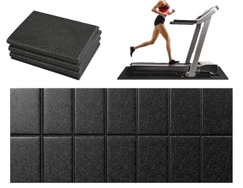 Walking Pad Mat for Carpet, 1/4" Thick Foldable Treadmill Mat for Hardwood Floors, 55"x23.6" High Density Under Walking Pad for Bike, Elliptical, Indoor Use, Floor Protection, Noise Shock Absorption — image 1