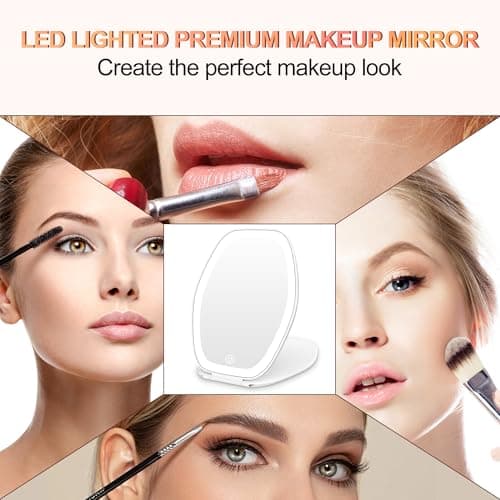 Travel Makeup Mirror with Light view 6