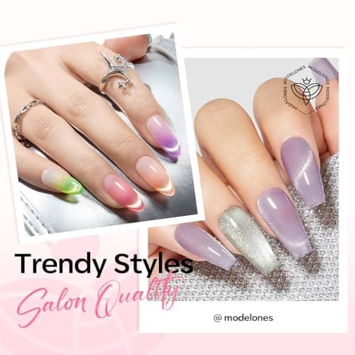 Modelones Cat Eye Magnet for Nails, 5 PCS Nail Magnet Tool Set for Cat Eye Gel Polish, 4-in-1 Cat Eye Nail Magnet with Magnetic Bead, Heart, Bunny &Circle Cat Eye Magnets for DIY Nail Art view 4