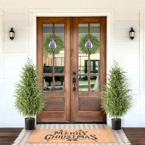 Christmas Decorations, 2 Pack 3FT Artificial Norfolk Pine Tree — image 1