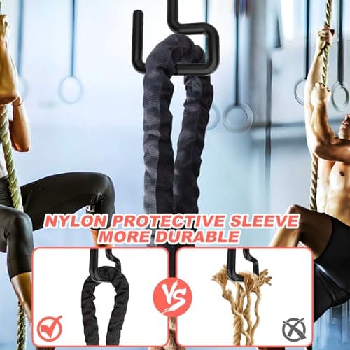 Brobantle Workout Fitness Climbing Rope 10FT 15FT 20FT 25FT 30FT, 1.5" Diameter Gym Climbing Rope for Strength Training,Exercise Climbing Rope for Adults Outdoor Indoor view 6