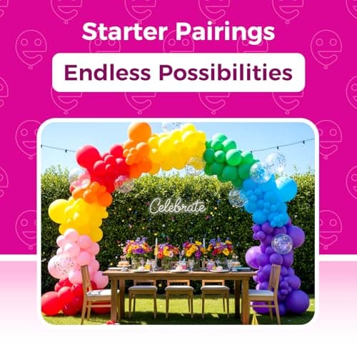 Bezente Assorted Rainbow Latex Balloons, 100 Pack 12 inch Round Helium Bright Color Balloons for Birthday Bridal Shower Wedding Party Decorations view 4