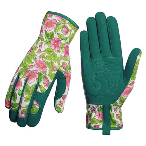 Pleneal Gardening Gloves for Women - Leather Garden Gloves Thorn Proof, Outdoor Protective Working Gloves for Weeding