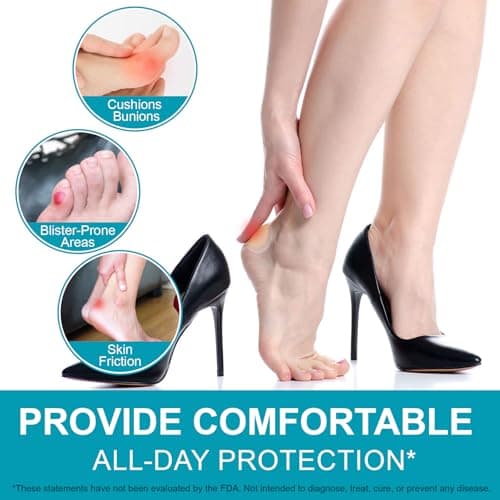 30PCS Hydrocolloid Gel Blister Bandages Pads, Multi-Size Waterproof Adhesive Blister Bandages, Waterproof Blisters Pads & Blisters Cushions for Heel, Toe & Foot view 5