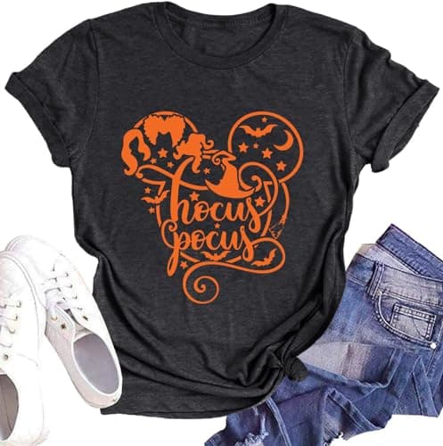 DESFSE It's Just A Bunch of Hocus Pocus T-Shirts for Women Sanderson Sisters Shirt Halloween Movie Graphic Fall Tee Tops — image 1