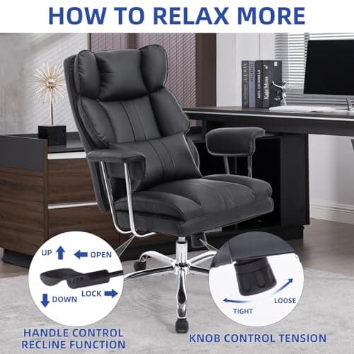 Heavy Duty Office Chair Big and Tall Gaming Chair for Heavy People,Black view 5