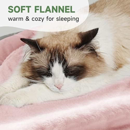 Cat Beds for Indoor Cats, Round Dog Bed for Small Dogs, Puppy, Kitten -Soft Plush Washable Cat Bed Calming with Protective Shield (Pink，18 Inches) view 2