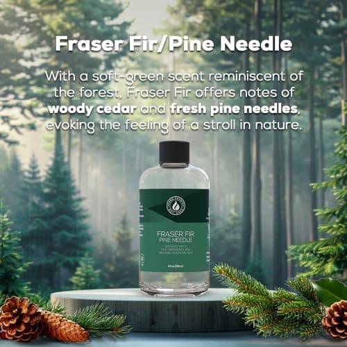 Aroma Country Fraser Fir Christmas Tree Diffuser Oil - Luxury Essential Oils for Diffuser Refill & Air Freshener Room Spray - Natural Home Fragrance, Pine Needle Scented Oil for Diffusers (8.5 Fl. oz) view 2