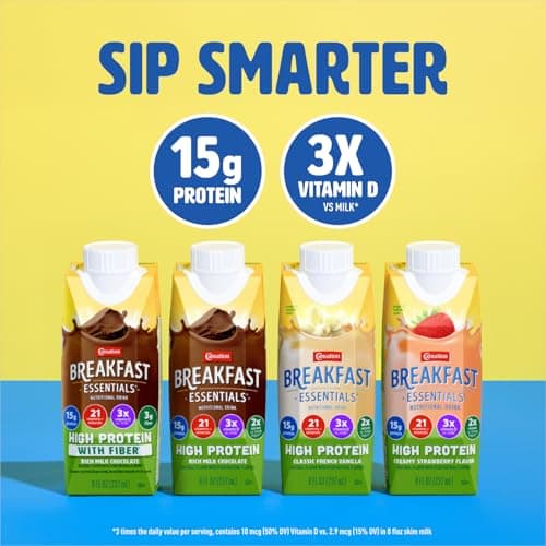 Carnation Breakfast Essentials High Protein with Fiber Ready-to-Drink, 8 FL OZ Carton, Rich Milk Chocolate (Pack of 24) view 4