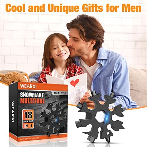 WEARXI Stocking Stuffers for Men, Gifts for Men 18 in 1 Snowflake Multitool view 4