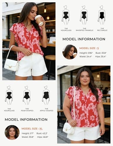 GRACE KARIN 2026 Boho Tops for Women Dressy Casual,Ruffle Sleeve Chiffon Blouses Work Shirts,V Neck Summer Fashion Clothes view 6