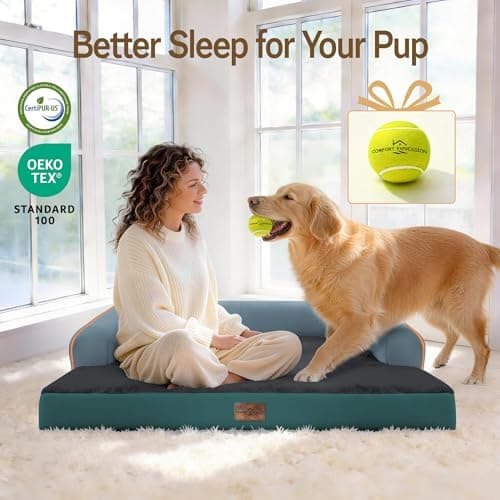 Comfort Expression Memory Foam Dog Bed Large Sized Dogs - XL Waterproof Orthopedic Pet Bed for Big Dog with Washable Removable Cover Non-Slip Pet Sofa Couch, 42 x 30 view 6