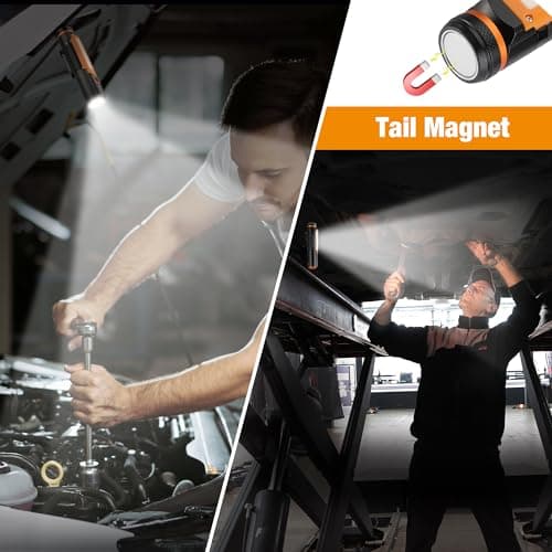 EverBrite Rechargeable LED Emergency Flashlight, 500 Lumens Pocket Flashlight, USB-C Cable, 7 Modes Handheld Flashlights with COB Sidelight, Magnetic Base, Pocket Clip, Light for Camping, Emergency view 5