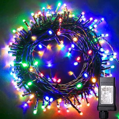Blingstar Christmas Lights Colored String Lights 33 Ft 100 LED Waterproof Multicolor Twinkle Lights 8 Modes 30 V Plug in Fairy String Lights for Indoor Outdoor Xmas Tree Bedroom Garden Party Decor — image 1