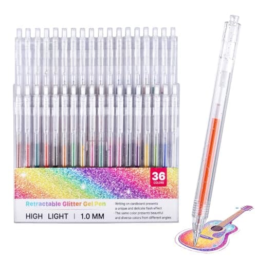 36 Colors Click Glitter Gel Pens for Coloring — image 1