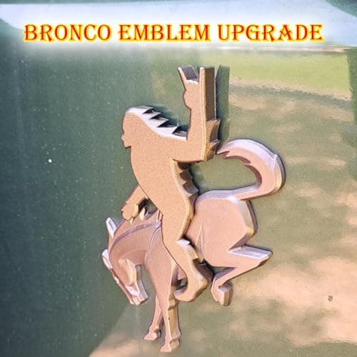 Add-A-Squatch Emblem for Bronco,3"x4" Tailgate Overlay - Design 3D Raised SUV Accessory (Rock Out, Bronze) view 3