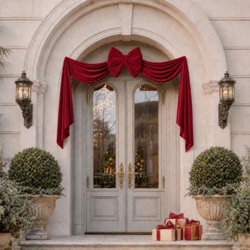 Christmas Decorations- 6FT Extra Large Red Velvet Christmas Tree Topper Bow | Full & Firm Red Velvet Bows Decor for Christmas Tree Front Door Wall Fireplace Festival Wedding Birthday Party view 5