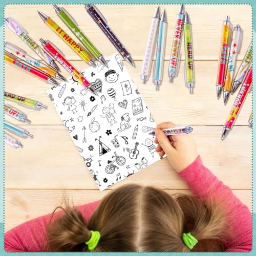 Pasimy 24 Pcs End of Year Gifts Motivational Inspirational Pens Affirmation Black Ink Pens with Positive Quotes Thank You Gifts for Women Men Office Working School Students, 10 Styles view 2