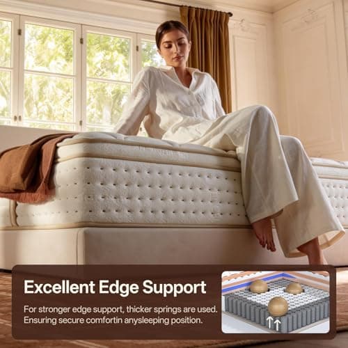 COMFBOX Queen Size Hybrid Mattress in a Box, 12 Inch, Cooling Gel Memory Foam and Pocket Springs, Medium Firm, Pressure Relief (Queen, 12, 12, Inches) view 5