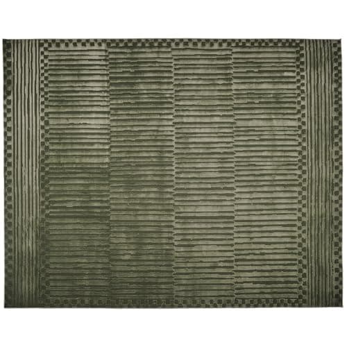 Revival Rugs Soloba 7'10"x10' Washable Area Rug for Living Room Bedroom - 100% Recycled Oeko-TEX Certified, Medium Pile, Green view 3