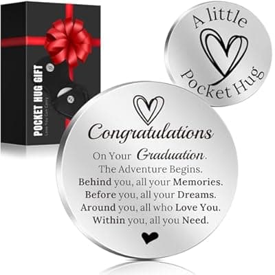 LAGERFEY Mothers Day Graduation Inspirational Keychain Gifts,Valentines Day for Him Her Gifts - Pocket Hug, Gifts for Men