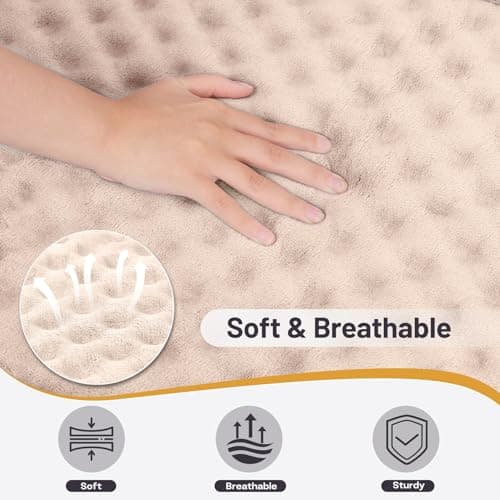 Dog Bed Mat, Soft Foam Dog Crate Pad for Small Medium Dogs, Stylish Bone-Shaped, Anti Slip & Washable Pet Floor Mat Puppy Bed for Crates, Kennel view 3