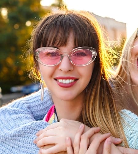 FEISEDY Sunglasses Womens, Retro Oval Cateye Sun Glasses Men, Small 90s Style B4128 view 2