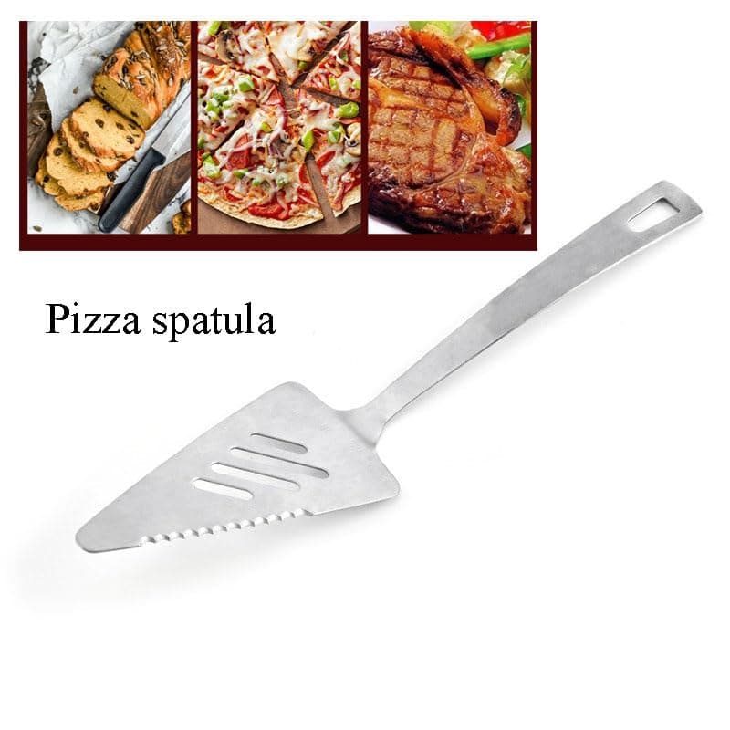 REVGOZU Modern simple stainless steel with teeth triangle creative cake spatula Multi-functional simple and easy lasting cake cheese knife baking utensils view 4