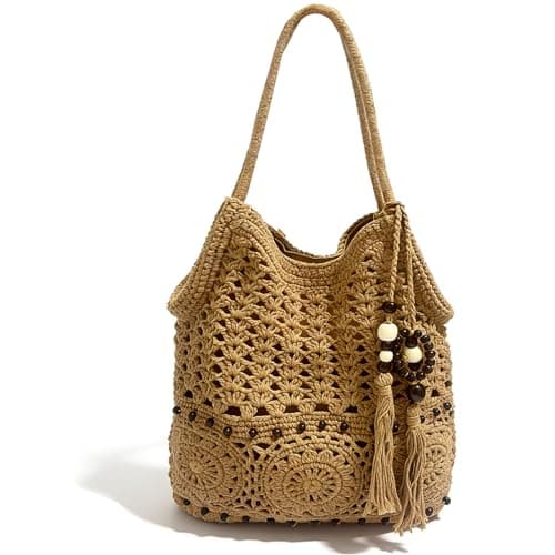 Abuyall Women Straw Purses Shoulder Bags Woven Summer Beach Bag Tote Handbag