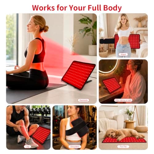 Red Light Therapy for Body Face, 3-in-1 Infrared Red Light Therapy Lamp with Dual Floor & Desktop Stand, 660nm & 850nm Red Light Panel Device for Body, Gift for Women Men view 6