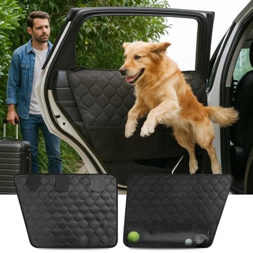 ThermoHalo 2PCS Car Door Protector for Dogs - Waterproof Pet Car Door Cover with Scratch Protection, Universal Fit for All Vehicles (L) — image 1