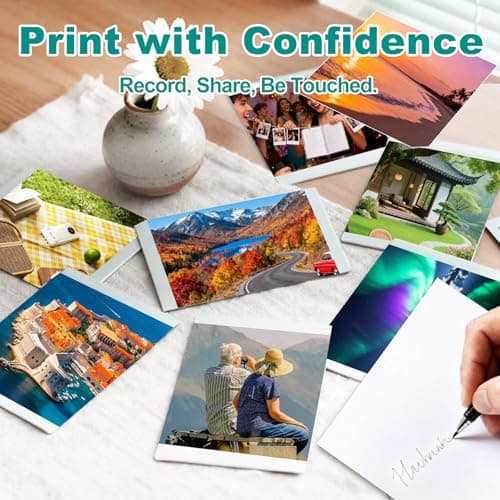 Compatible With Liene Amber M100 M200-4x6 Inch Glossy Photo Paper For DHP512/DHP513, 80 Sheets Papers & 2 Inks, Waterproof, Fingerprint-resistant view 4