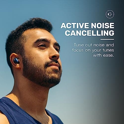 Raycon Fitness Bluetooth Wireless Earbuds + Microphone with Active Noise Canceling, Sweat & Water-Resistant Earphones, Running Headphones, Ear Buds Wireless Bluetooth 56 Hours Playtime (Blue) view 4