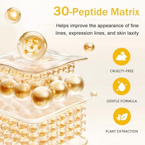 Deep Collagen Silk Peptide Intensive Ampoule with 30 Peptides, ~120 Da Collagen & Panthenol, Hydrating and Firming Serum for Fine Lines, Face & Neck, 1.86 fl oz view 3