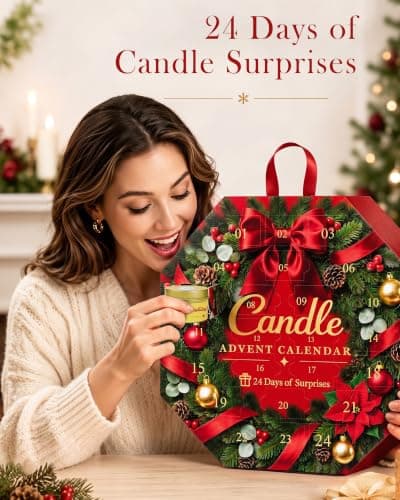 Candle Advent Calendar 2026, 24-Day Scented Candle Gift Set for Women | 100% Natural Soy Wax, 24 Different Fragrances, Daily Scent Surprises, Christmas Decor and Gifting view 5