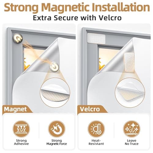 Magnetic Blackout Window Cover 100" x 58" Portable Blackout Curtains for Bedroom, Temporary Black Out Shades Window Privacy Film No Drill Black Out Blinds for Media Room Travel Skylight - White view 3