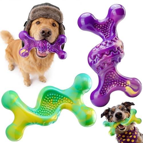 Kseroo Dog Toys for Aggressive Chewers: Larger Size, Weighing 400g, 2 Pack Tough Dog Toy for Medium & Large Dogs Weighing 30-110 lbs, Indestructible Dog Chew Toys