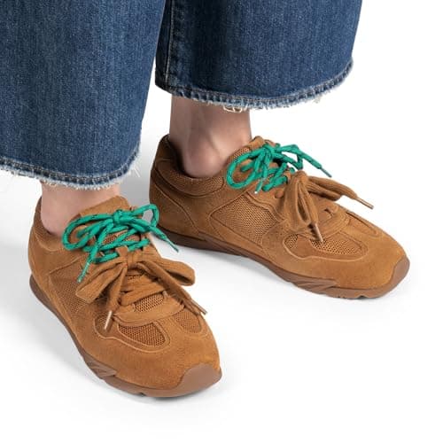 DREAM PAIRS Women's Retro Lace Up Sneakers, All-Day Comfort Lightweight Non Slip Casual Fashion Walking Trainers Shoes view 2