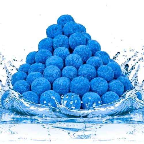 TTQ Pool Filter Balls for Sand Filter Systems, 3.3 Lbs Reusable Polyester Fiber Filter Media, Blue Filter Balls for Above Ground and Inground Pools view 1
