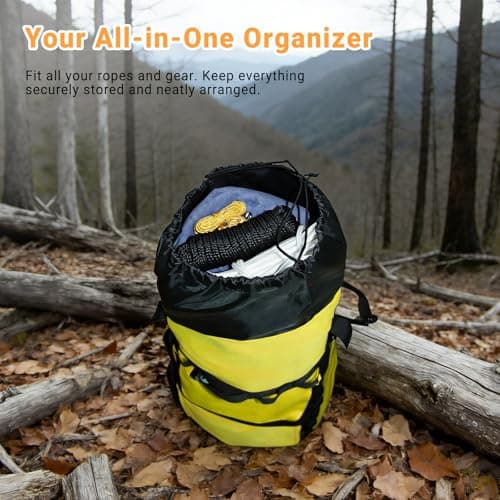 Brobantle Climbing Rope Bag,Large Capacity Arborist Rope Storage Bag,Waterproof Oxford Tree Rock Climbing Rope Backpack,Outdoor Climbing Gear Storage Bag with Hand Straps view 4