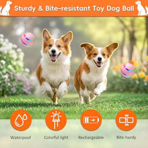 SUJF Smart Interactive Dog Ball, Interactive Dog Toys with Remote Control, Automatic Moving Pet Ball for Medium and Large Dogs, TPU Material, Rechargeable Vibrating Bouncing Pet Toy view 4